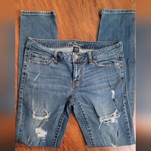 Victoria's Secret Distressed Blue Skinny Jeans Size 8